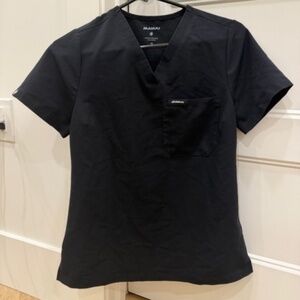 JAANNUU Black Slim Scrub Top X-Small